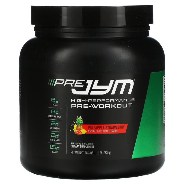 JYM Supplement Science, Pre JYM, High Performance Pre-Workout, Pineapple Strawberry, 1.1 lbs (520 g) on Productcaster.