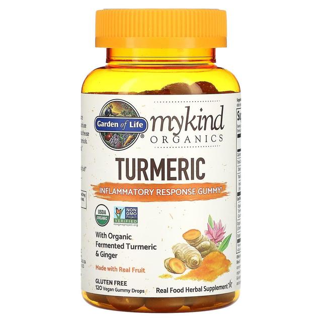 Garden of Life, MyKind Organics, Turmeric, Inflammatory Response Gummy, 120 Vegan Gummy Drops on Productcaster.