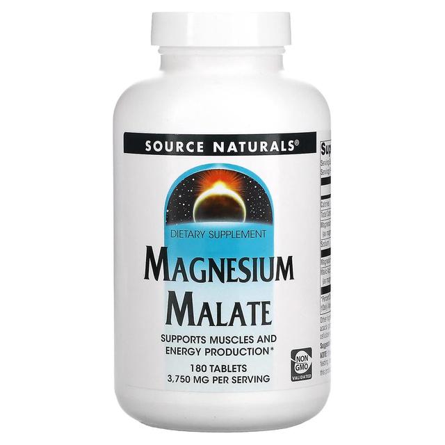 Source Naturals, Malato di magnesio, 1,250 mg, 180 Compresse on Productcaster.