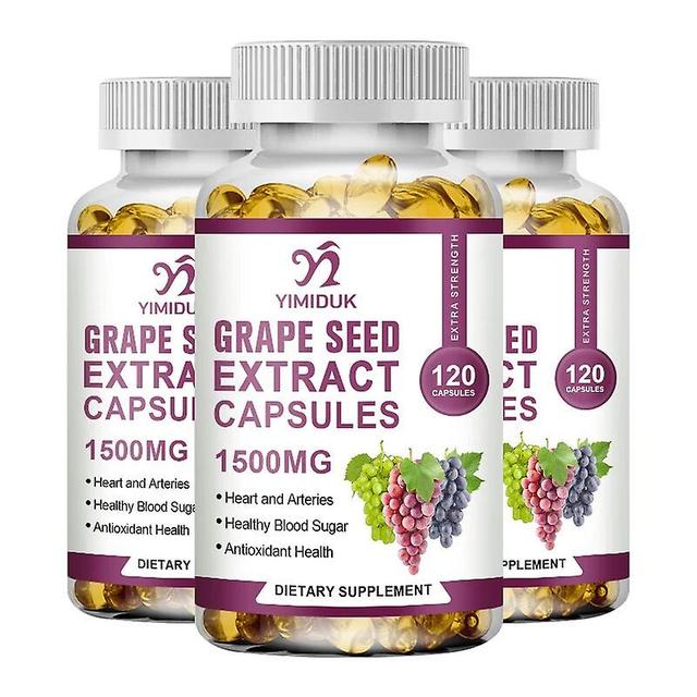 Vorallme Grape Seed Extract Capsules Strength for Antioxidant Support Skin Whitening Immune Health Liver Function Antioxidant Whitening 3 Bottles 1... on Productcaster.