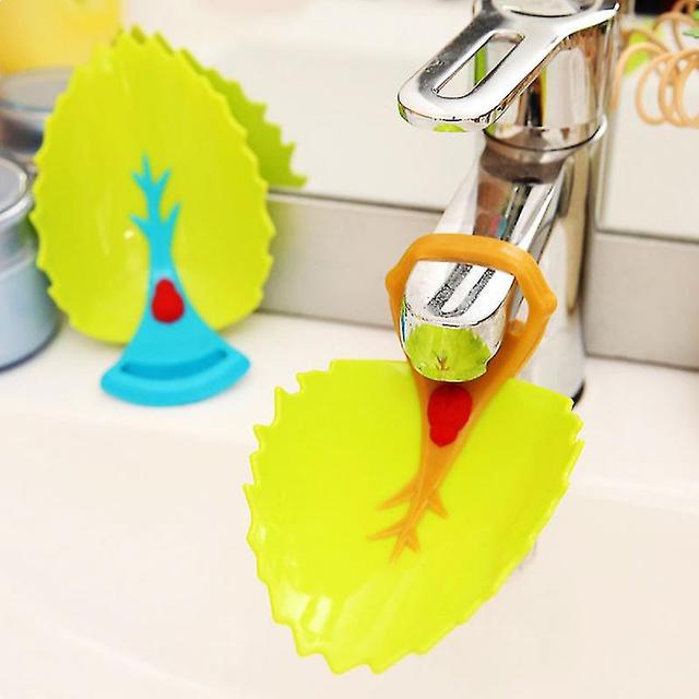 Children Leaf Water Faucet Extender Kids Handwashing Aid (yellow) on Productcaster.