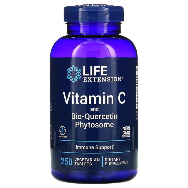 Life Extension Livsforlængelse, C-vitamin og Bio-Quercetin Phytosome, 250 vegetariske tabletter on Productcaster.