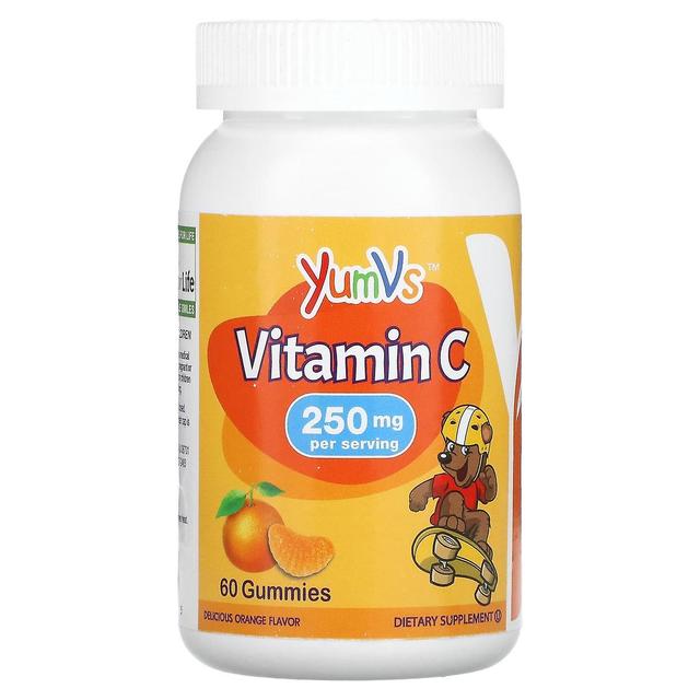 Yum-V's Yum-Vs, Kids, Vitamin C, Delicious Orange, 250 mg, 60 Gummies on Productcaster.