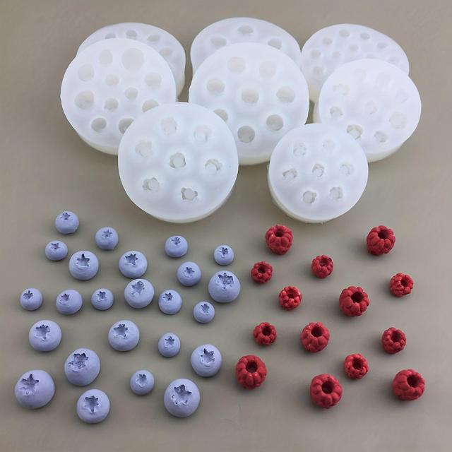 Blueberry Raspberry Silica Gel Mould Diy Gum Drip Chocolate Cake Decoration Baking Tool Sugar Silica Gel Mould on Productcaster.