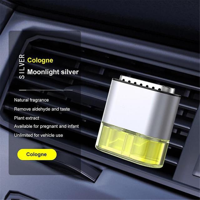 Car Air Freshener Air Vent Perfume Replacement Car Liquid Fragrance Alloy Air Purifier Conditioning Auto Interior Accessories silver cologne on Productcaster.