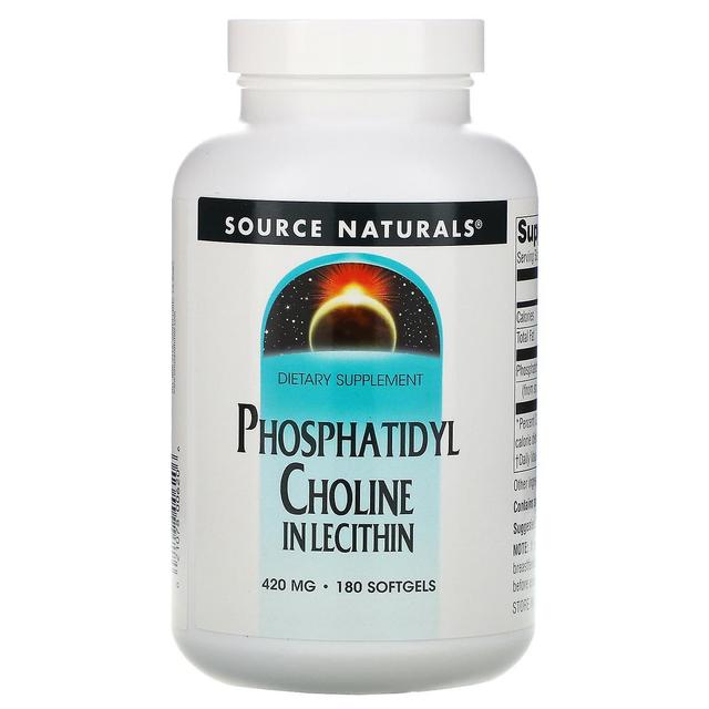 Source Naturals Fonte Naturals, fosfatidil colina, Em lecitina, 420 mg, 180 Cápsulas gelatinosas on Productcaster.