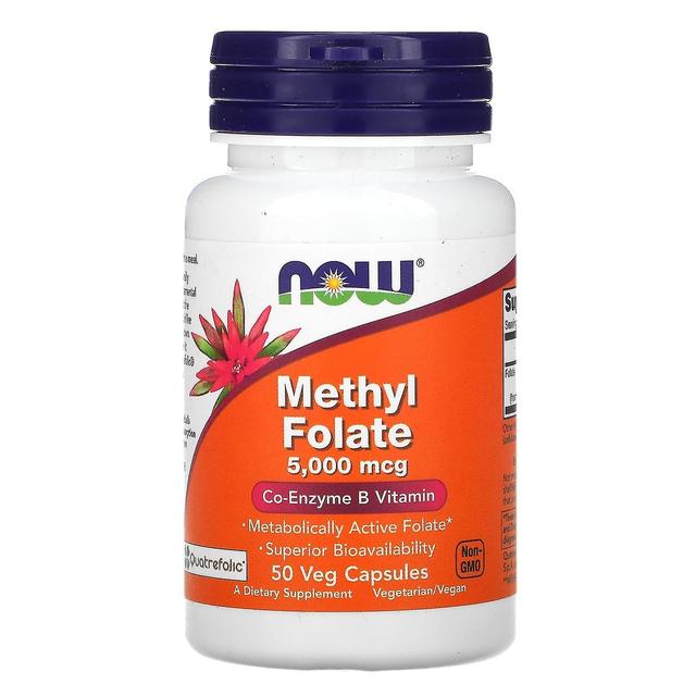 NOW Foods, Methyl Folate, 5,000 mcg, 50 Veg Capsules on Productcaster.