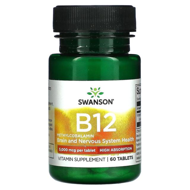 Swanson, B12, 5,000 mcg, 60 Tablets on Productcaster.