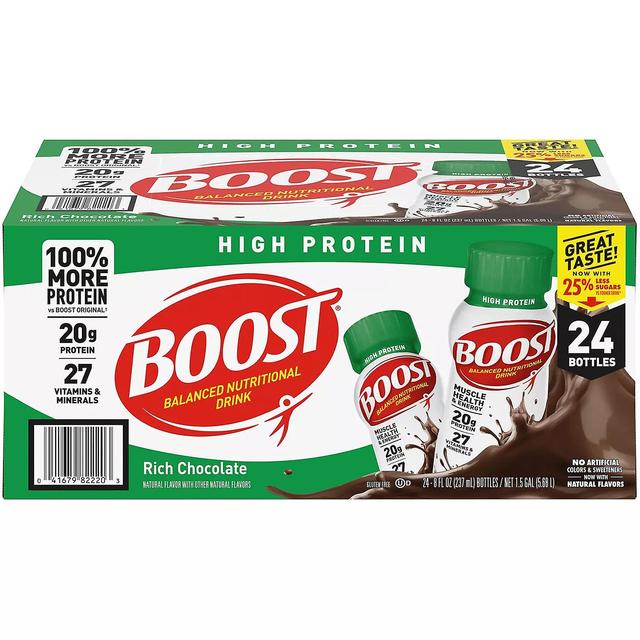 Boost high protein drink pack, chocolate, 24 ea on Productcaster.