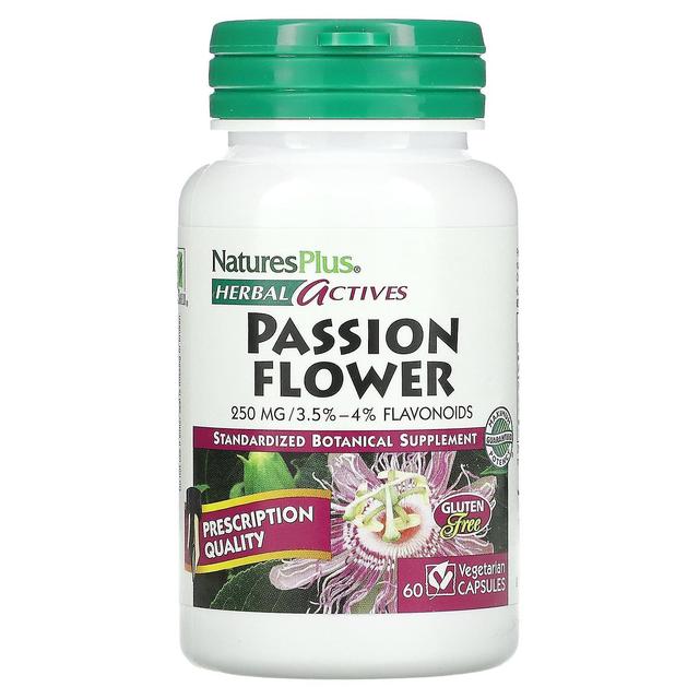 Nature's Plus NaturesPlus, Activos herbales, Flor de la pasión, 250 mg, 60 cápsulas vegetarianas on Productcaster.