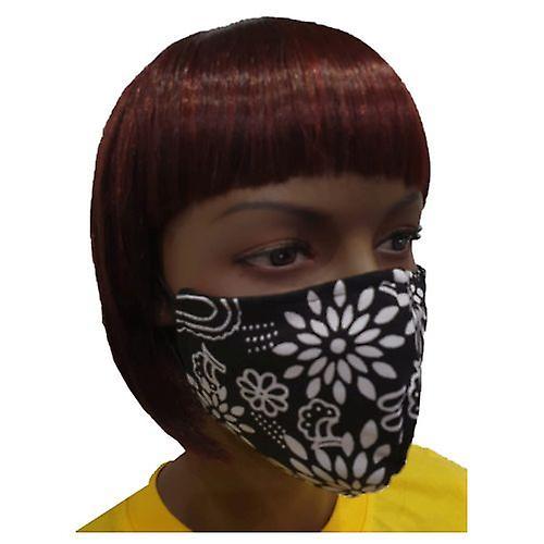 Giftscircle Fancy Cloth Face Mask for Adult - Black Flower, 1 Each (Pack of 1) on Productcaster.