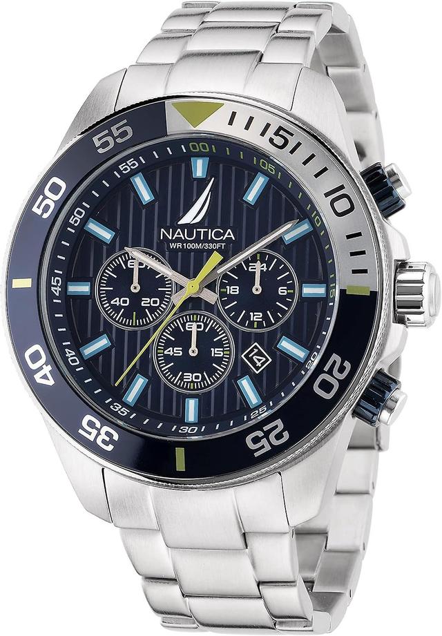 Nautica Men's Watch NAPNOS304 Silver and Blue on Productcaster.