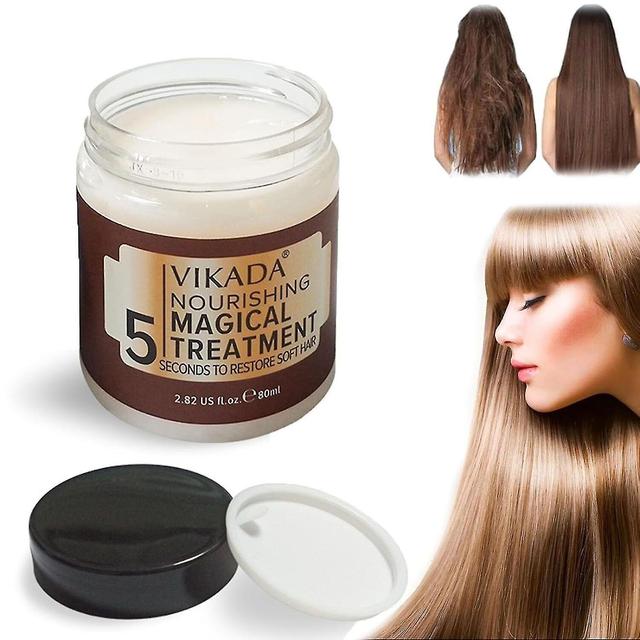 Vikada Magical Hair Mask Keratin Straighten Nourish Restore Soft 5 Seconds Repairs Damaged Hair on Productcaster.