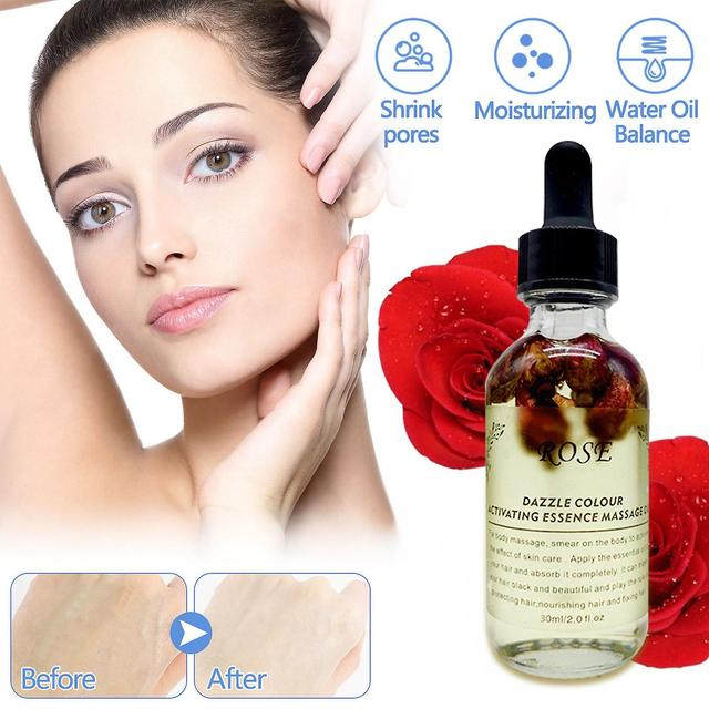 Flye Unadulterated Rose Dried Flower Essential Oil-Natural Smell Skin Care Multi-purpose Lasting Smell 30ml FLYE3672 Black Free Size on Productcaster.