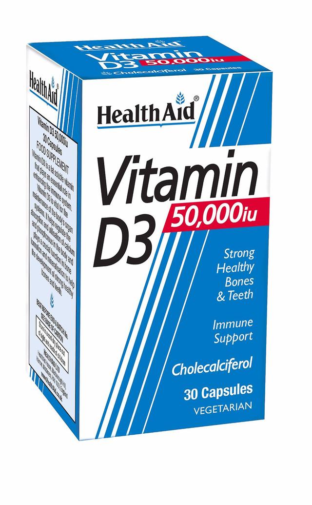 Health Aid Vitamin D3 50,000iu, 30 caps on Productcaster.