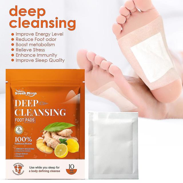 South Moon Ginger Deep Cleansing Foot Patches Alleviare il rilassamento Migliorare la qualità del sonno Patch per la cura dei piedi on Productcaster.