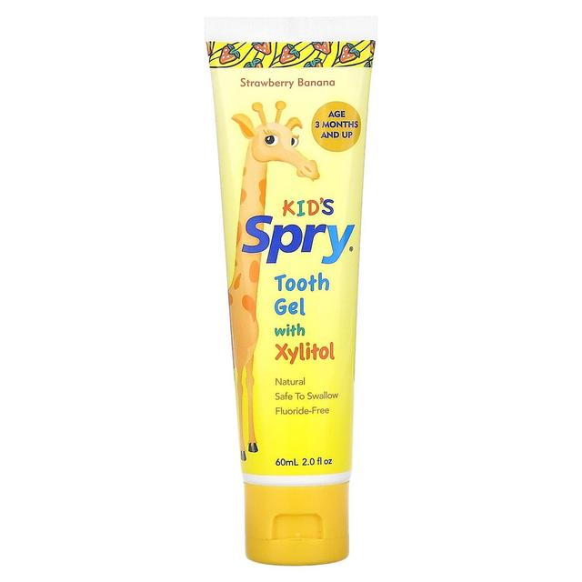 Xlear, Kid's Spry Tooth Gel with Xylitol, Strawberry Banana, 2.0 fl oz (60 ml) on Productcaster.