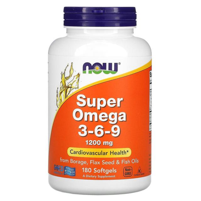 NOW Foods, Super Omega 3-6-9, 1,200 mg, 180 cápsulas blandas on Productcaster.