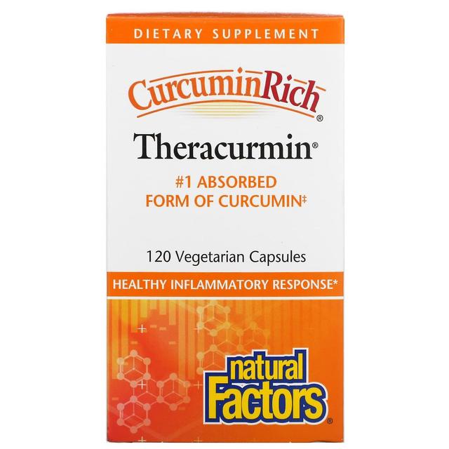 Natural Factors, CurcuminRich, Theracurmin, 120 Vegetarian Capsules on Productcaster.