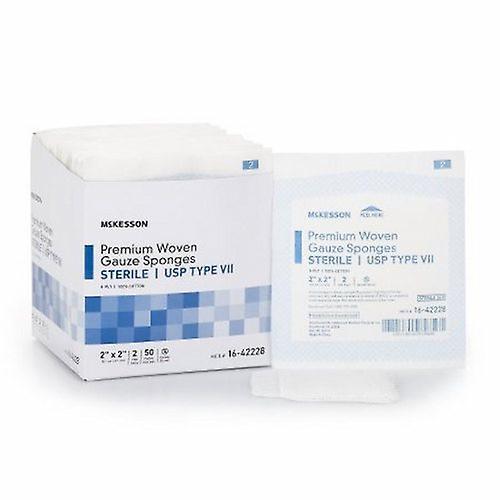 McKesson USP Type VII Gauze Sponge Cotton 8-Ply 2 X 2 Inch Square Sterile, Count of 50 (Pack of 1) on Productcaster.