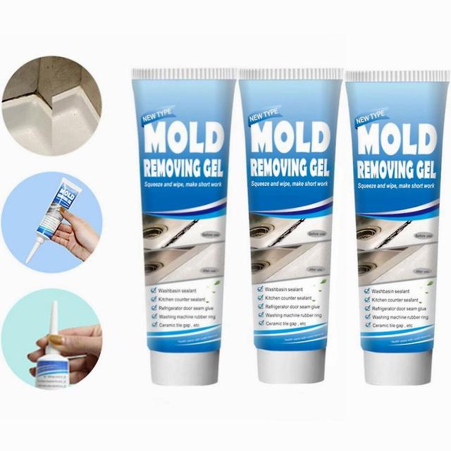 3pcs New Mould Magic Extreme Gel Formula Remover Tube Eco Friendly Taps Sinks Grout Windows 120g High Quality on Productcaster.