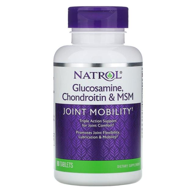 Natrol, Glucosamine, Chondroitin & MSM, 90 Tablets on Productcaster.