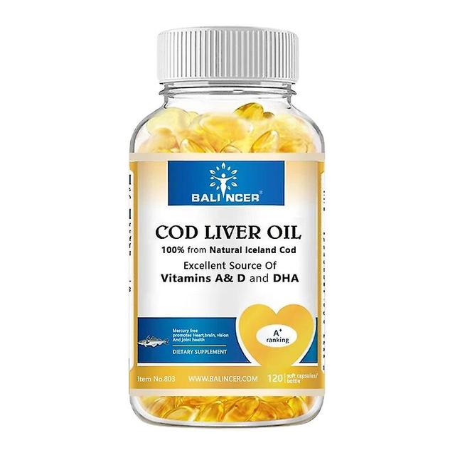 Venalisa Cod Liver Oil Capsules Vitamins A & D and DHA Support Stress Relief, Strengthen The Brain, Bones,Improve Memory and Intelligence 120count-... on Productcaster.