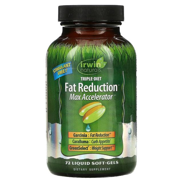 Irwin Naturals, Triple-Diet Fat Reduction+ Max Accelerator, 72 Liquid Soft-Gels on Productcaster.