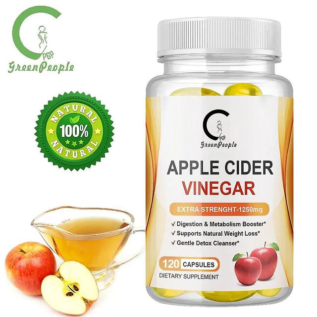 Visgaler Natural Green Apple Cider Capsule Diet Ketoperiod Weightloss Appetite Control Malic Acid 60pcs on Productcaster.