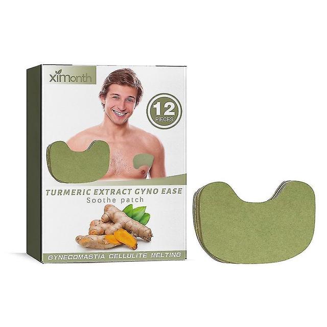 12pcs Turmeric Extract Men's Chest Gyno Ease Soothe Patch Fat Reducing Patch on Productcaster.