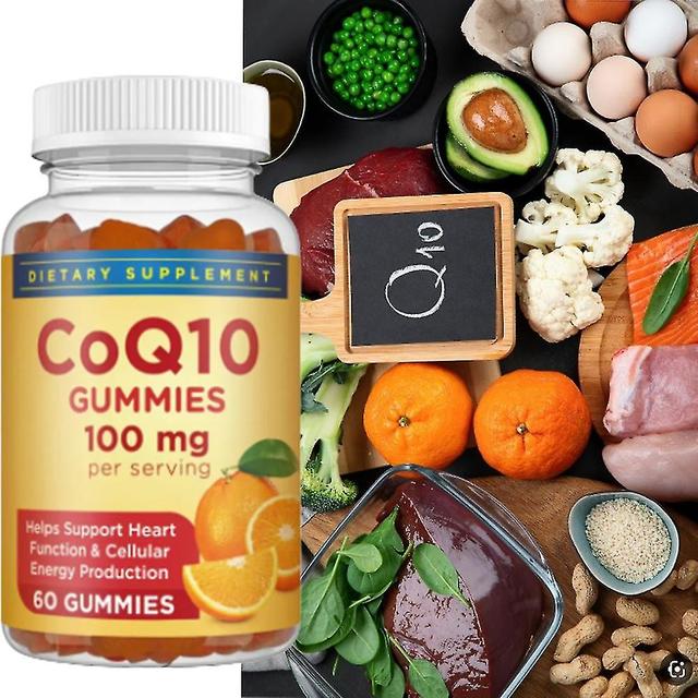 1er-Pack Q10 Gummies Coenzyme | Q10 Ubichinon Kaubonbons - Unterstützen Sie die Herzgesundheit und steigern Sie die Zellenergie 1pc on Productcaster.