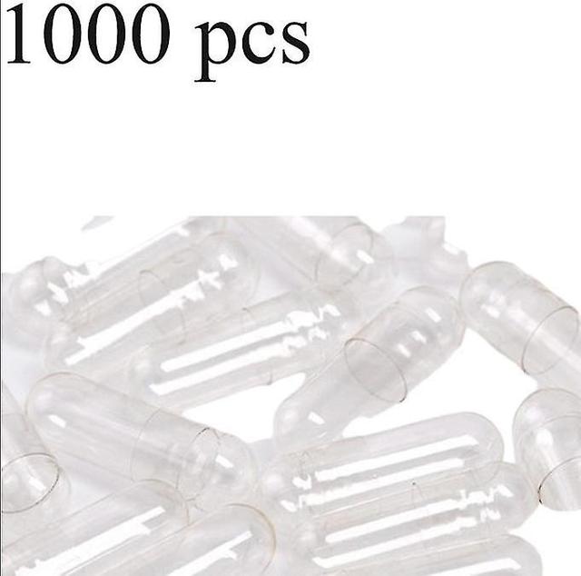 1000pcs Transparent Empty Gelatin Capsules Pill Vcaps Clear Halal Separated Box_x005F_x000d_ one size on Productcaster.