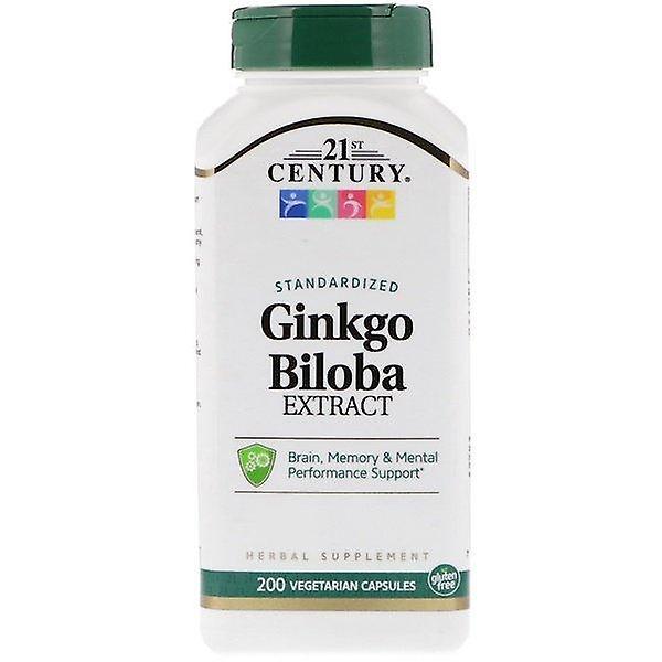 21st Century, Ginkgo Biloba Extract, Standardized, 200 Vegetarian Capsules on Productcaster.