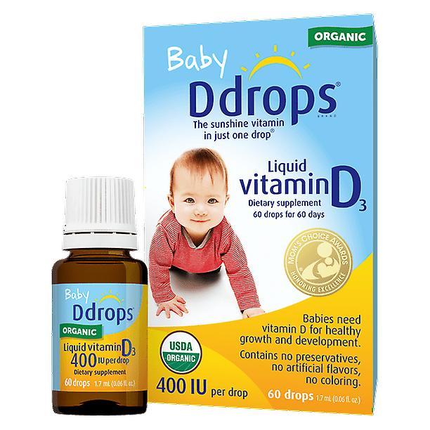 Baby ddrops liquid vitamin d3 drops, 400 iu per drop, 0.06 fl oz on Productcaster.