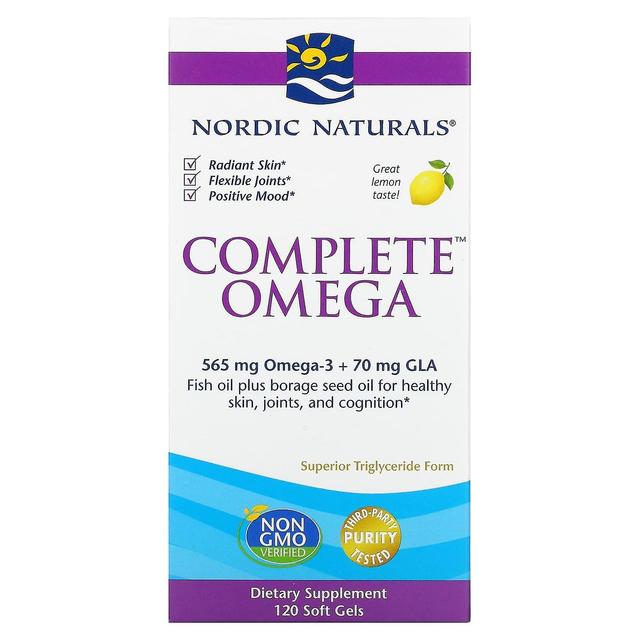 Nordic Naturals, Ómega Completo, Limão, 282,5 mg, 120 Géis Moles on Productcaster.