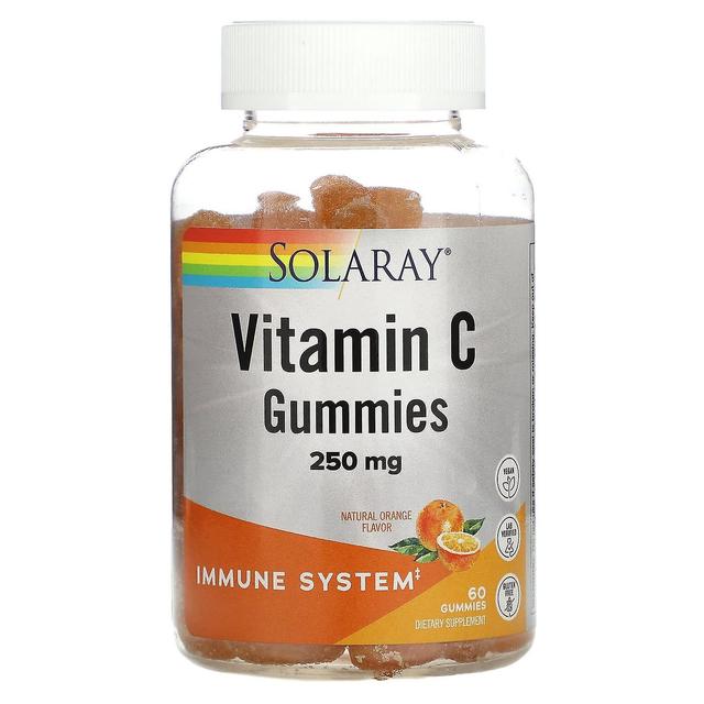 Solaray, Vitamin C Gummies, Natural Orange, 125 mg, 60 Gummies on Productcaster.