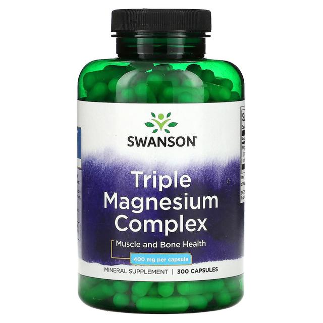 Swanson, Triple Magnesium Complex, 400 mg, 300 Capsules on Productcaster.