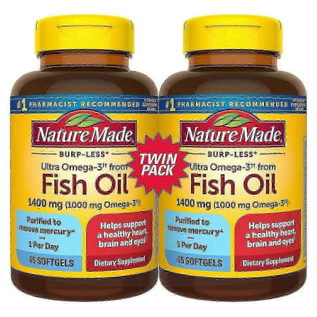 Nature made burp-less ultra omega-3 from fish oil 1400 mg softgel, 2 ea on Productcaster.