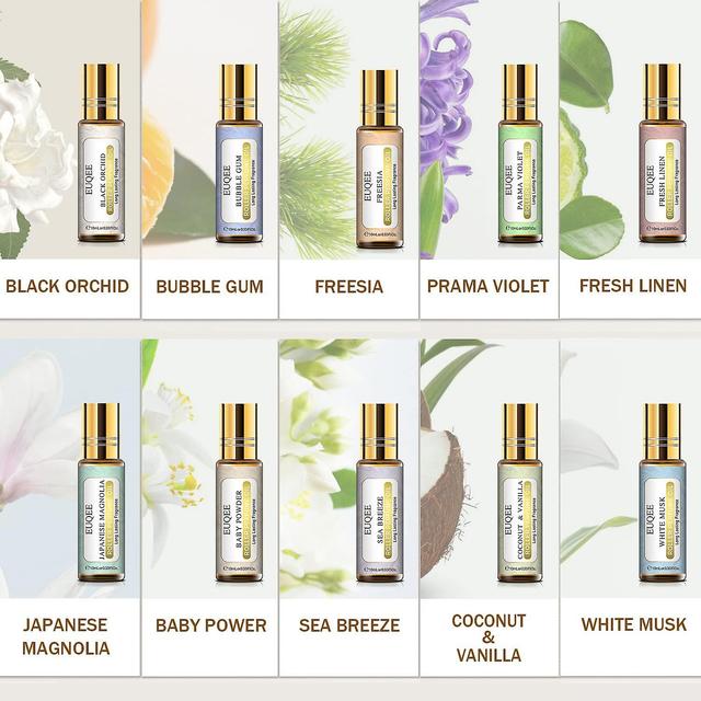 10 Bottles Women Fragrance Oil Gift Set Black Opium Jadore White Musk 10ml Roller Fragrance Oil For Diffuser Top Selling 10 pieces on Productcaster.