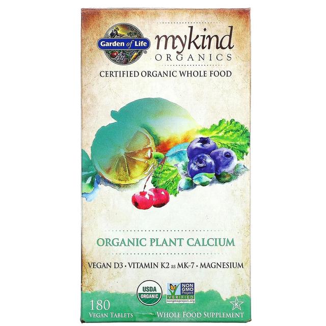 Garden of Life Jardim da Vida, MyKind Organics, Cálcio Vegetal Orgânico, 180 Comprimidos Veganos on Productcaster.