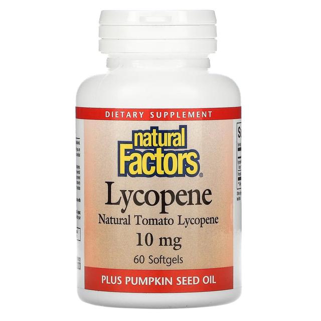 Natural Factors Fattori naturali, licopene, 10 mg, 60 Softgel on Productcaster.