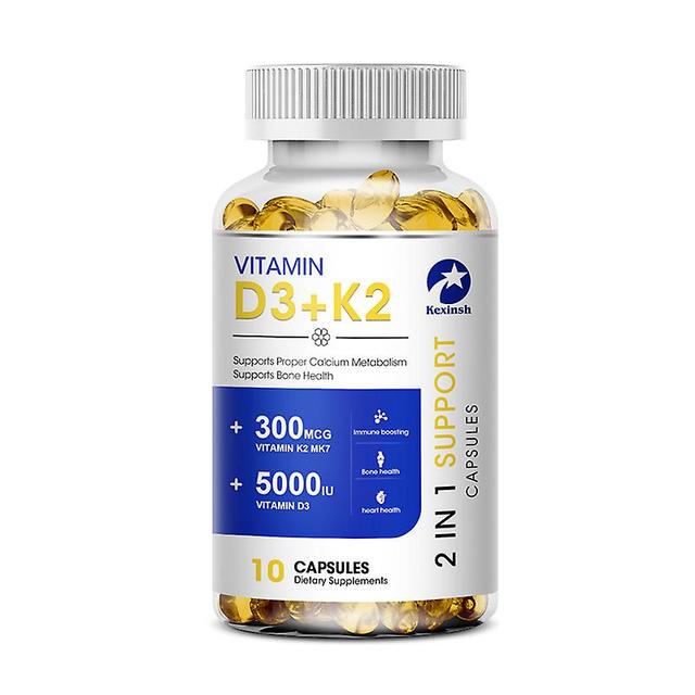 Huamade Kexinsh 10pc Vitamine D3k2 Capsule voor het stimuleren van calciumabsorptie Bot- en gewrichtsgezondheid Osteoporose voorkomen Verhoog de im... on Productcaster.