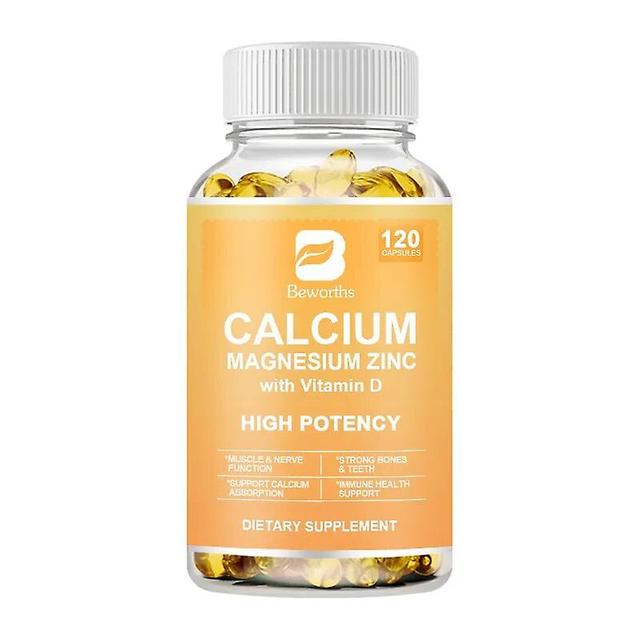 Eccpp Calcium Magnesium Zinc Supplement Plus Vitamin D3&citrate Promotes Healthy Bones & Teeth Supports Nerve&muscle Function 120pcs on Productcaster.