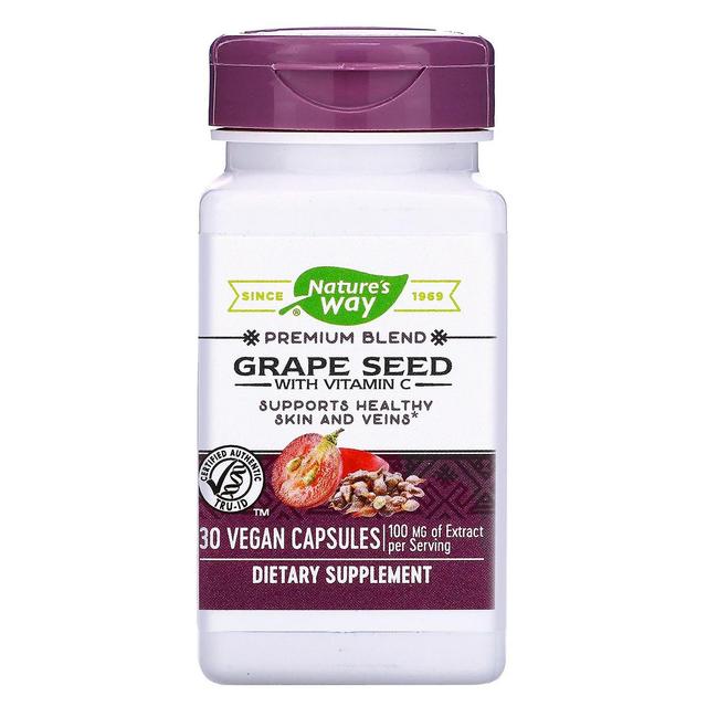 Nature's Way, Grape Seed with Vitamin C, 100 mg, 30 Vegan Capsules on Productcaster.