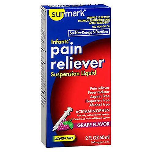 Sunmark Infants Pain Reliever Suspension, 2 Fl Oz, Grape Flavor (Pack of 1) on Productcaster.