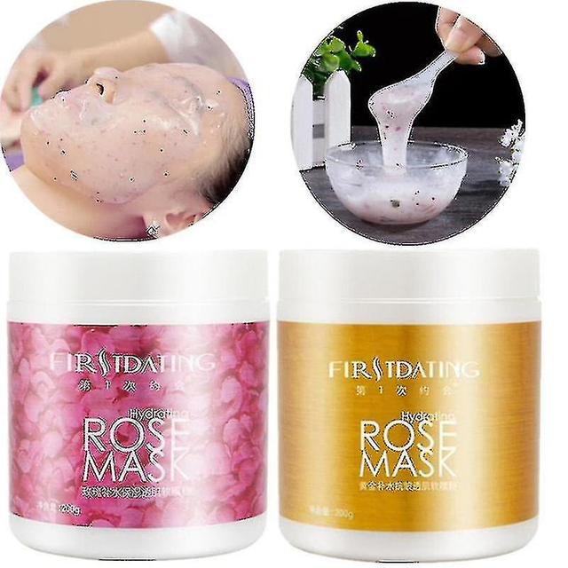 Annual Rings 200g Natural Rose Kiwi Cherry Petals Soft Collagen Mask Facial Powder Moist Silver repair on Productcaster.