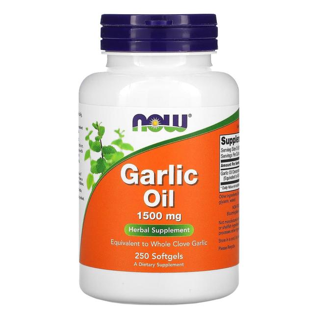 NOW Foods, Garlic Oil, 1,500 mg, 250 Softgels on Productcaster.