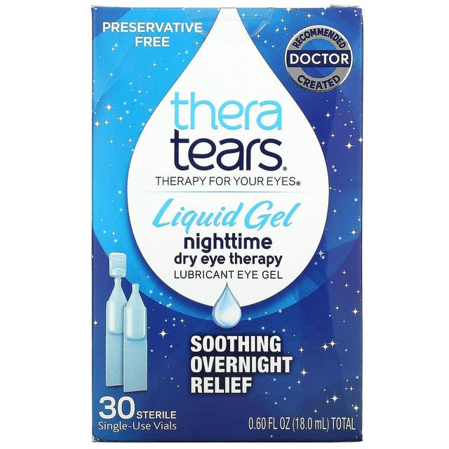 TheraTears, Nighttime Dry Eye Therapy, Lubricant Eye Gel, 30 Single-Use Vials on Productcaster.