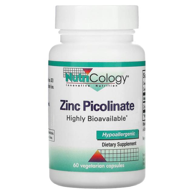 NutriCology Nutricologie, Zink Picolinaat, 60 Vegetarische Capsules on Productcaster.