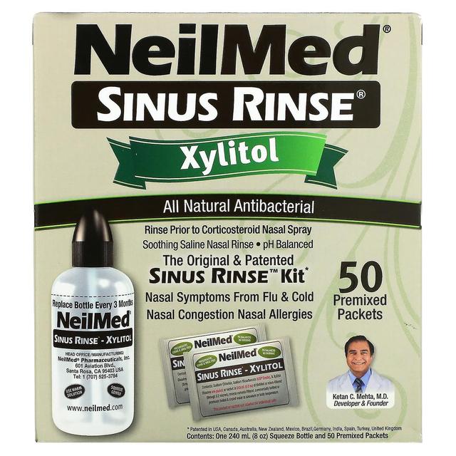 NeilMed, Enxágue Sinusal, Xilitol, Kit de Enxágue Sinusal, Kit de 2 Peças on Productcaster.